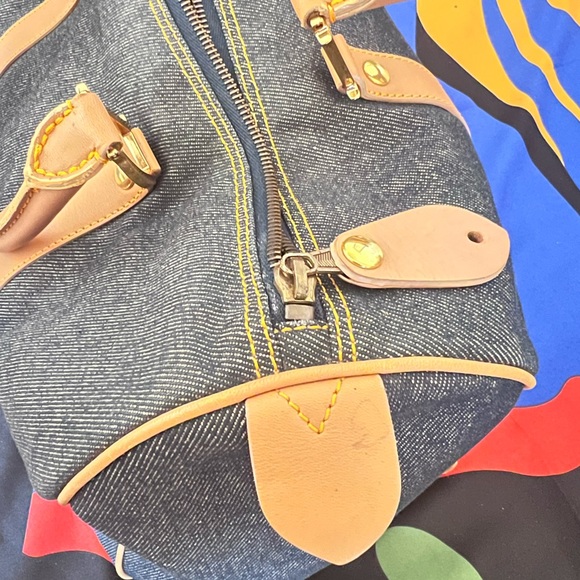 Rare Authentic Preloved Christian Dior Denim Canvas Speedy - Picture 11 of 17